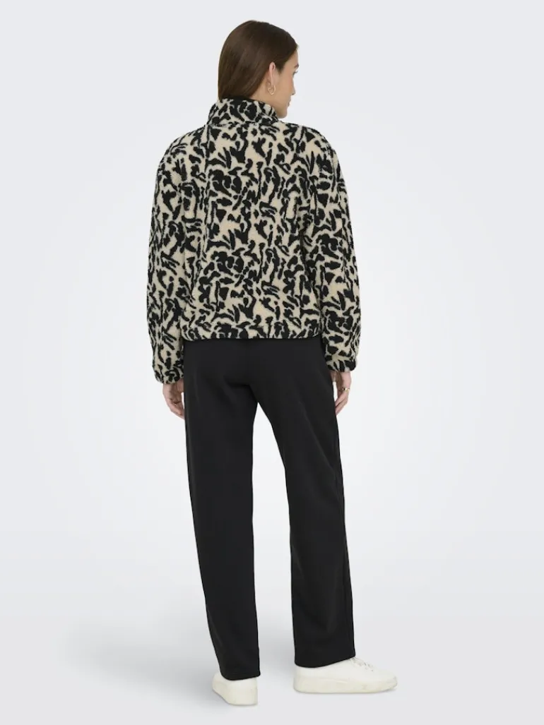 ONLNEW DALLAS L/S HIGHNECK ZIP SWT NOOS black