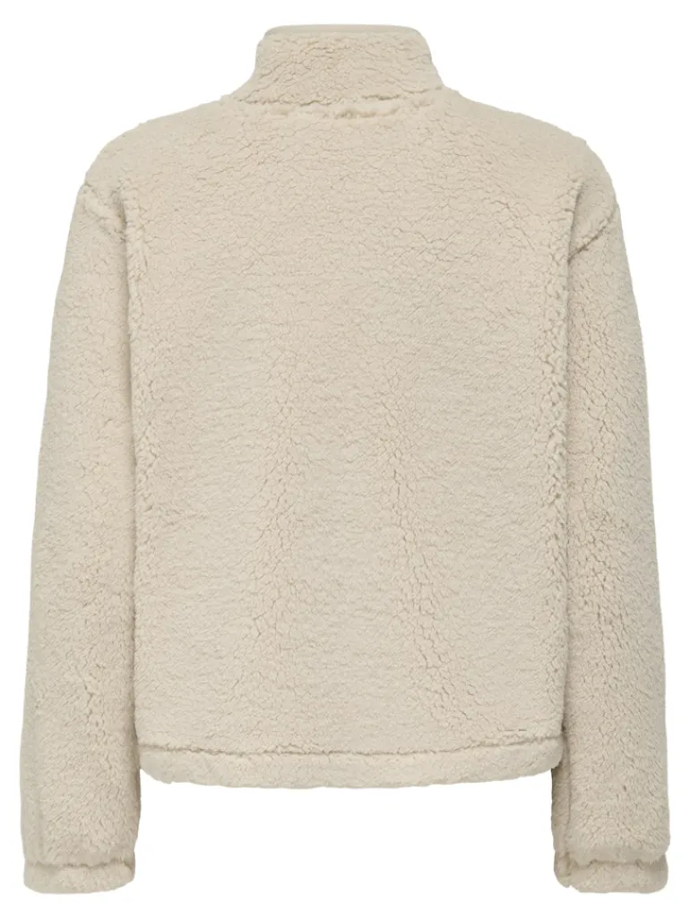 ONLNEW DALLAS L/S HIGHNECK ZIP SWT NOOS pumice stone