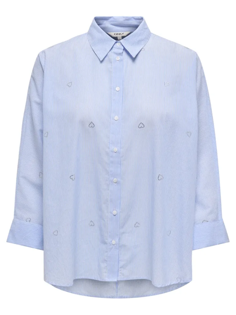 ONLNEW GRACE JULIE LIFE LS STO SHIRT WVN bright white