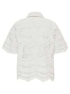 ONLNEW LALISA SS BOXY SHIRT WVN FR cloud dancer