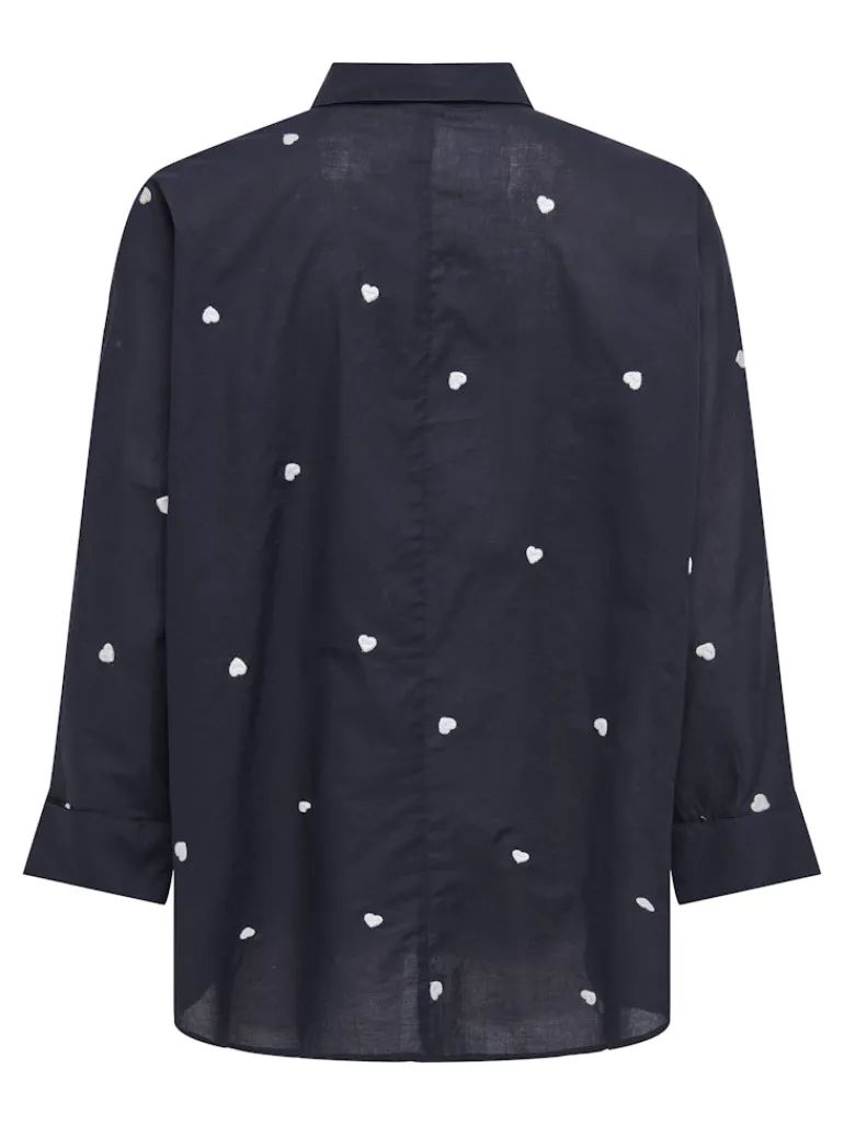 ONLNEW LINA GRACE LS EMB SHIRT NOOS WVN night sky