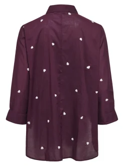 ONLNEW LINA GRACE LS EMB SHIRT NOOS WVN winetasting