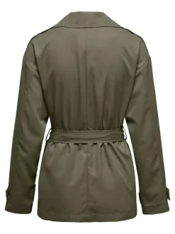 ONLNEWLINE SHORT TRENCHCOAT OTW ivy green