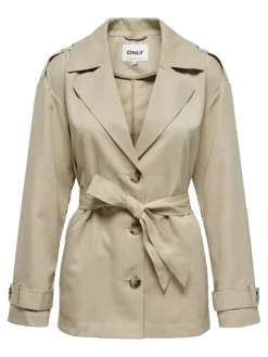 ONLNEWLINE SHORT TRENCHCOAT OTW humus