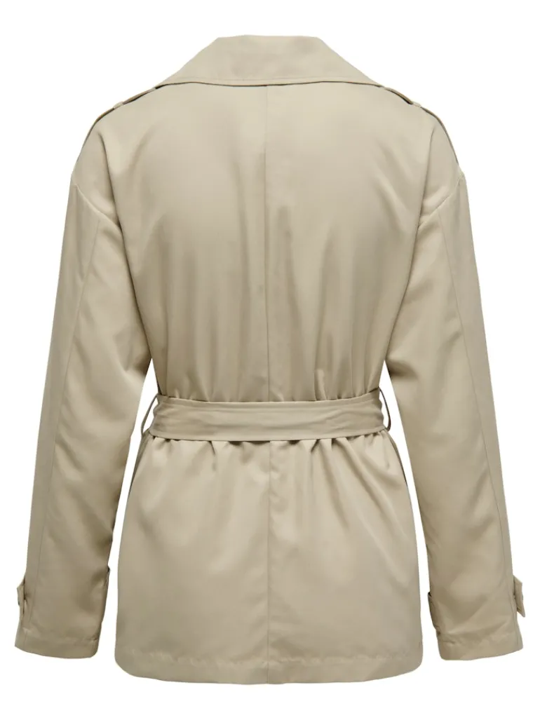 ONLNEWLINE SHORT TRENCHCOAT OTW humus