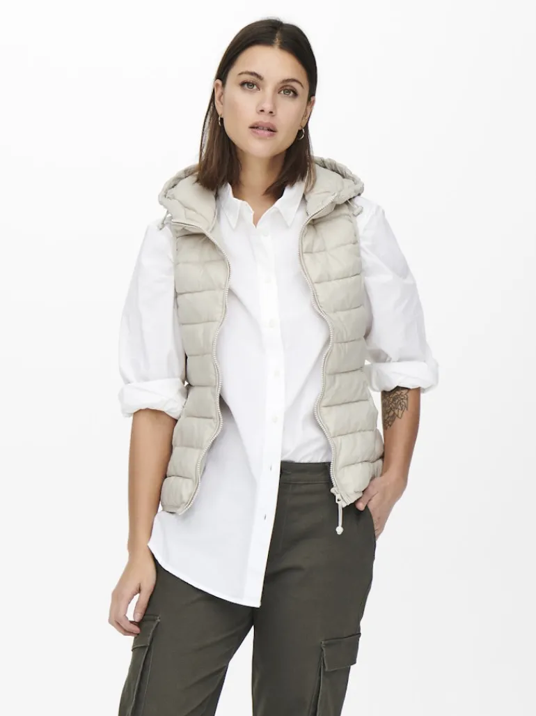 ONLNEWTAHOE HOOD WAISTCOAT OTW NOOS pumice stone