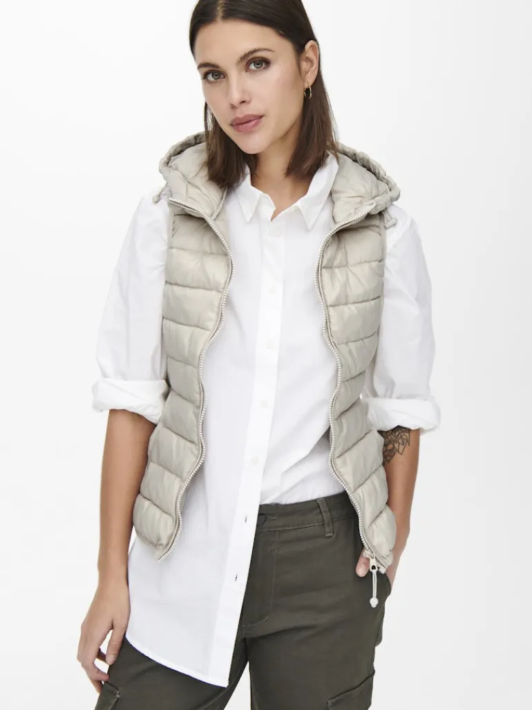 ONLNEWTAHOE HOOD WAISTCOAT OTW NOOS pumice stone