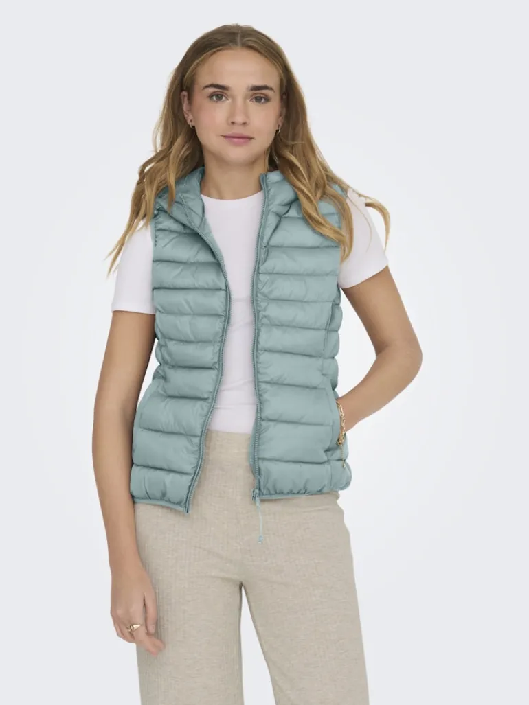 ONLNEWTAHOE HOOD WAISTCOAT OTW NOOS gray mist