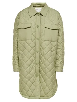 ONLNEWTANZIA LONG QUILT SHACKET OTW slate green