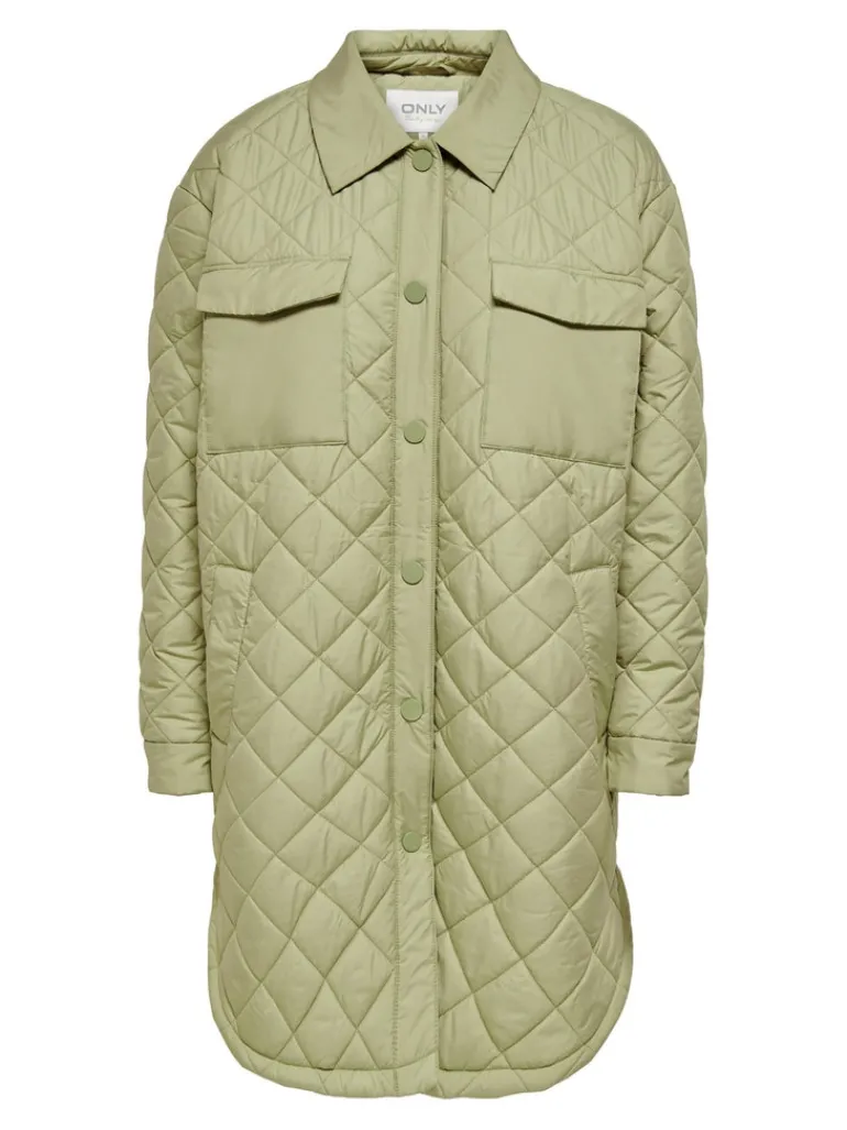 ONLNEWTANZIA LONG QUILT SHACKET OTW slate green
