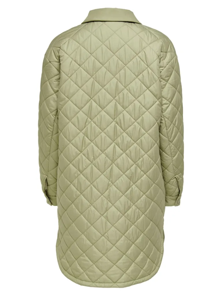 ONLNEWTANZIA LONG QUILT SHACKET OTW slate green