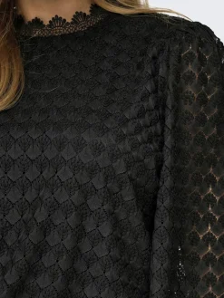 ONLNICE L/S HIGHNECK TOP JRS black