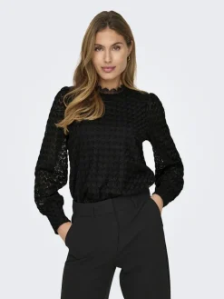 ONLNICE L/S HIGHNECK TOP JRS black