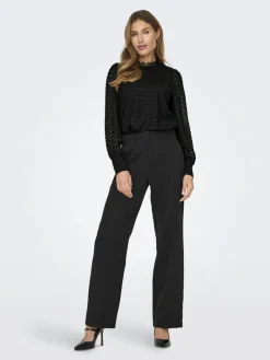 ONLNICE L/S HIGHNECK TOP JRS black