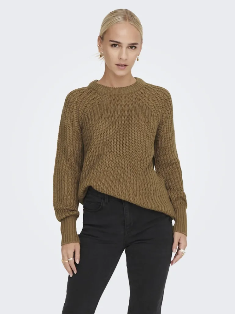 ONLNICOYA L/S BALLOON PULLOVER KNT NOOS toasted coconut
