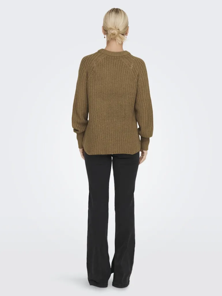 ONLNICOYA L/S BALLOON PULLOVER KNT NOOS toasted coconut