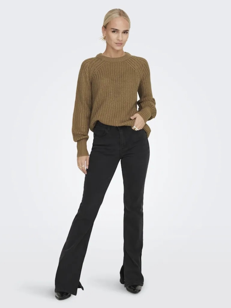 ONLNICOYA L/S BALLOON PULLOVER KNT NOOS toasted coconut