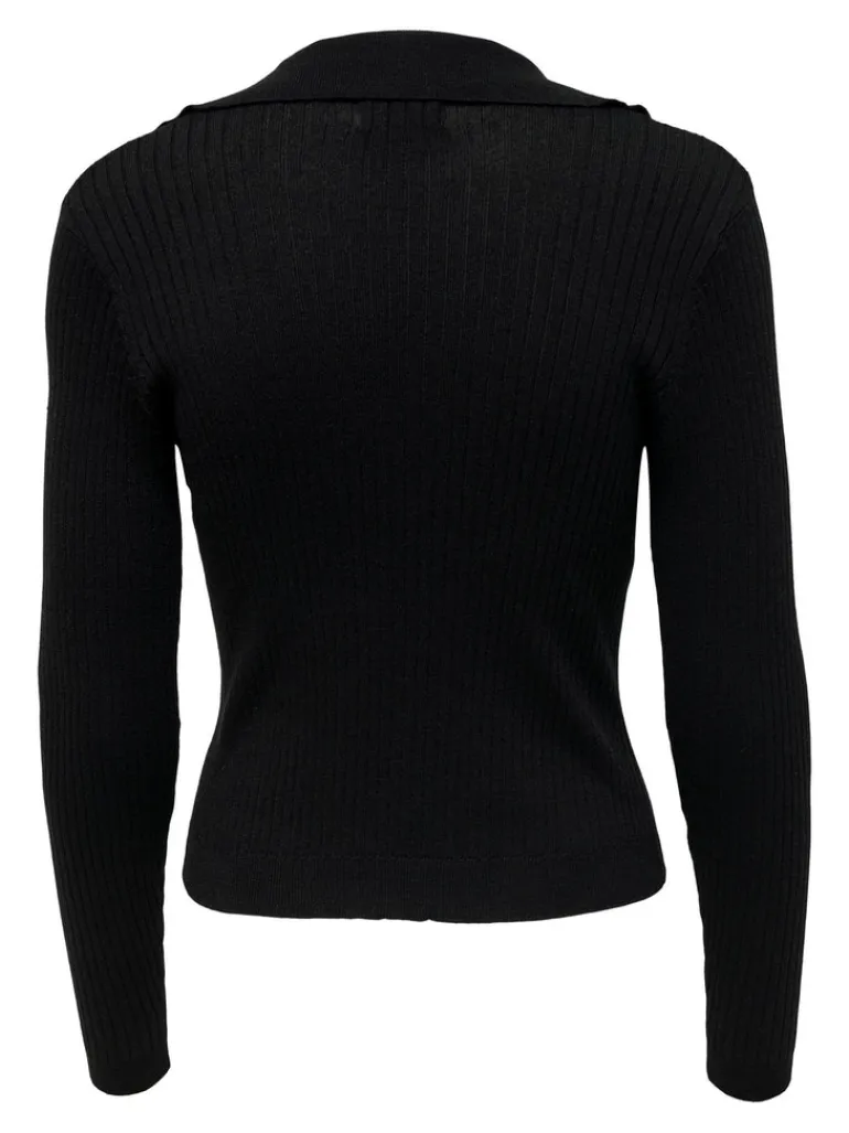 ONLNIMONE LS LIFE POLO PULLOVER CC KNT black