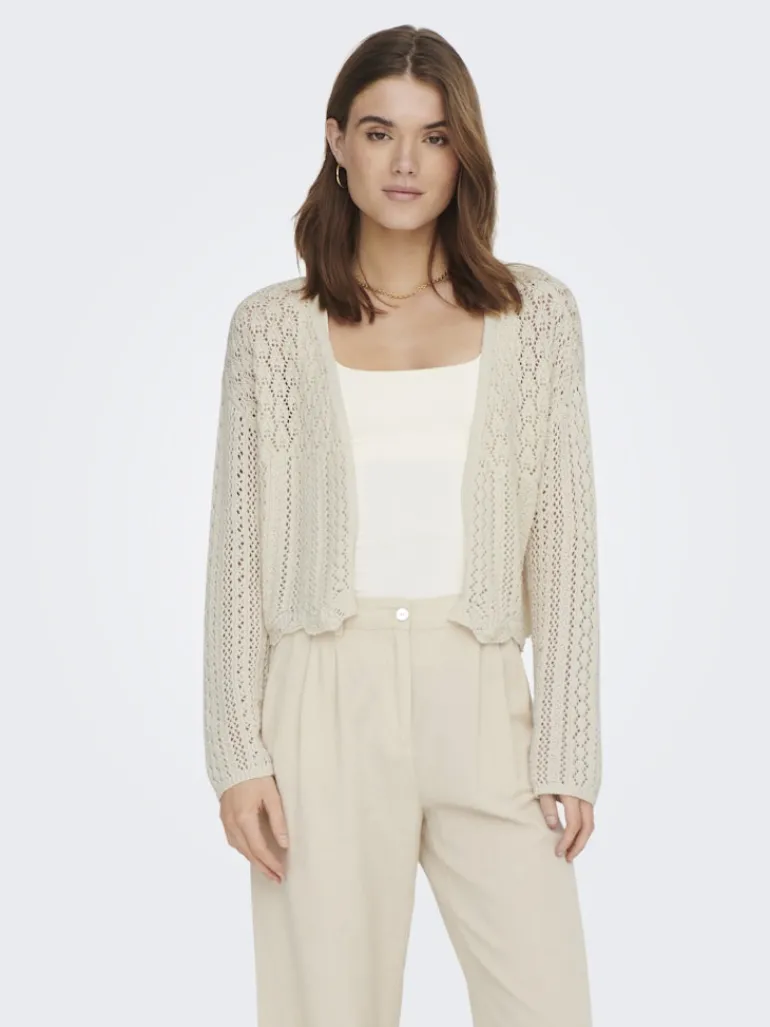 ONLNOLA 7/8 LIFE OPEN CARDIGAN KNT NOOS cloud dancer