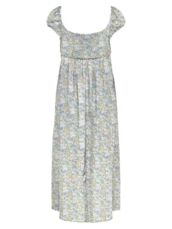 ONLNOVA LIFE S/S TEVA LONG DRESS AOP PTM coronet blue-ava blossom