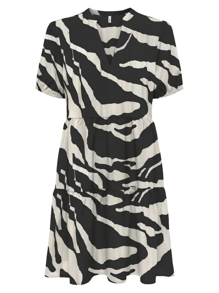 ONLNOVA LIFE VIS S/S THEA DRESS WVN black1