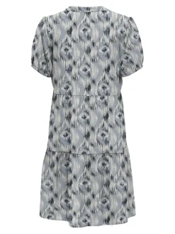 ONLNOVA LIFE VIS S/S THEA DRESS WVN faded denim-414 isla