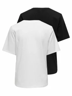 ONLONLY LIFE S/S TOP NOOS 2 PACK black