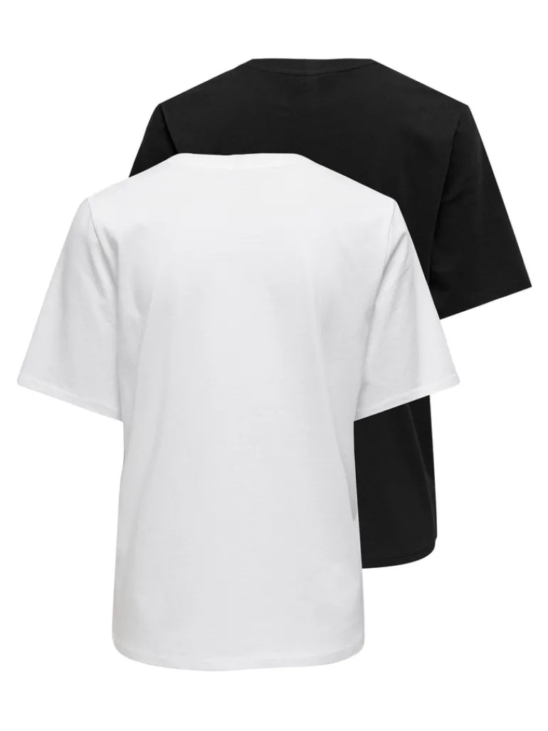 ONLONLY LIFE S/S TOP NOOS 2 PACK black