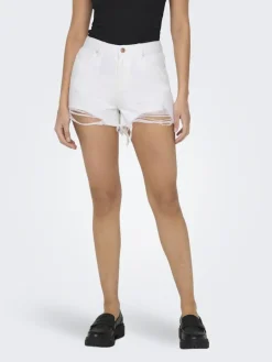 ONLPACY HW DNM SHORTS NOOS white