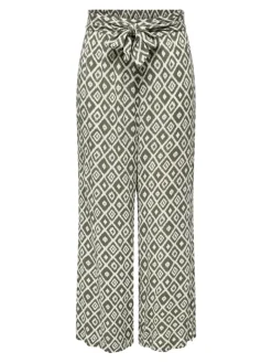 ONLPAKJA LIFE AOP BELT PANTS WVN NOOS balsam green
