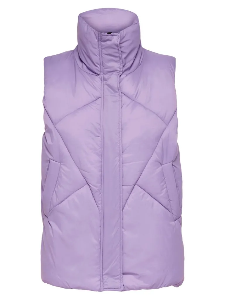 ONLPALMA PUFFER WAISTCOAT CC OTW viola