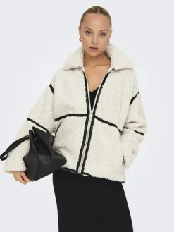 ONLPARIS TEDDY JACKET LIFE OTW CS white sand