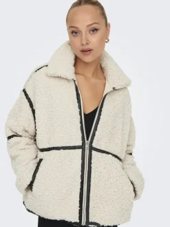 ONLPARIS TEDDY JACKET LIFE OTW CS white sand