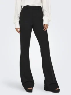 ONLPEACH MW FLARED PANT TLR NOOS black
