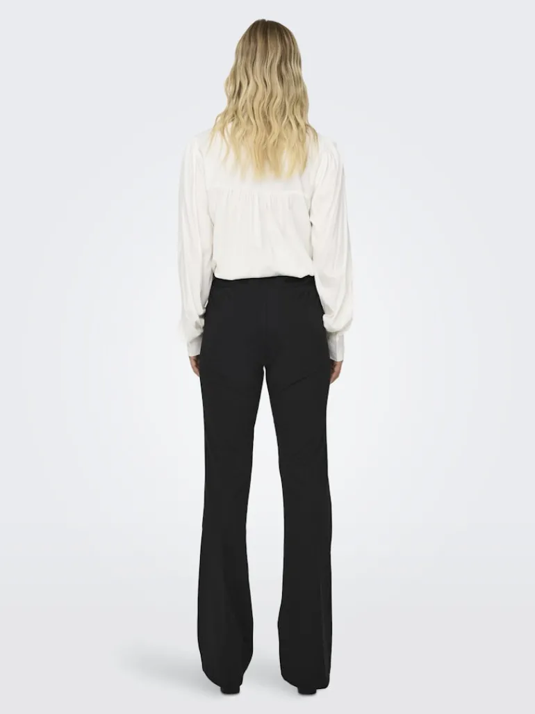 ONLPEACH MW FLARED PANT TLR NOOS black