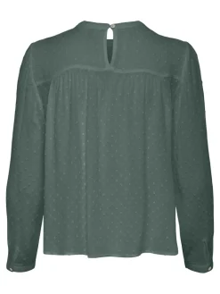 ONLPELIA LIFE LS DOT BLOUSE WVN CS balsam green