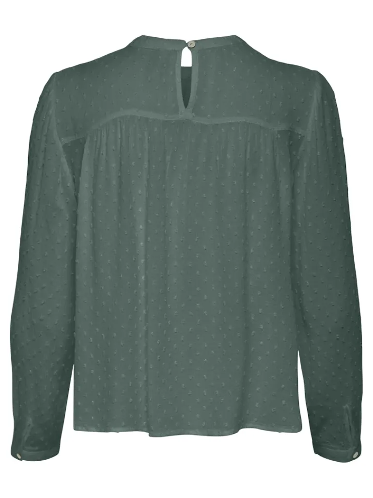 ONLPELIA LIFE LS DOT BLOUSE WVN CS balsam green