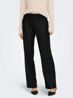 ONLPOPSTAR LIFE MW WIDE COATED PNT NOOS black