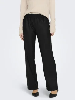 ONLPOPSTAR LIFE MW WIDE COATED PNT NOOS black