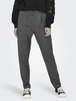 ONLPOPTRASH-ELISE EASY MELANGE PANT NOOS dark grey melange