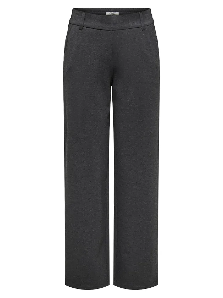 ONLPOPTRASH MW STRAIGHT PNT NOOS dark grey melange