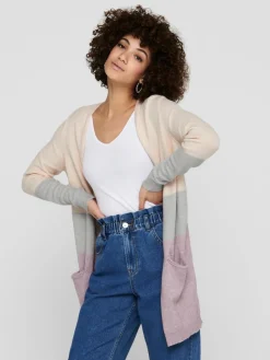 ONLQUEEN L/S LONG CARDIGAN KNT NOOS hellrosa1