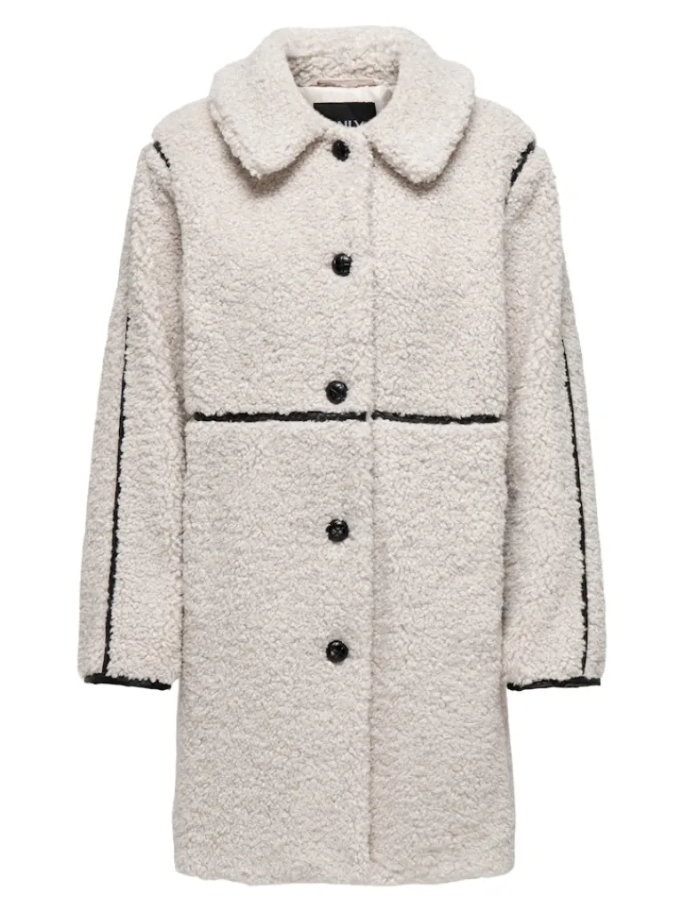 ONLRUBI SHEARLING COAT CS OTW pumice stone