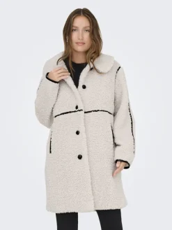 ONLRUBI SHEARLING COAT CS OTW pumice stone