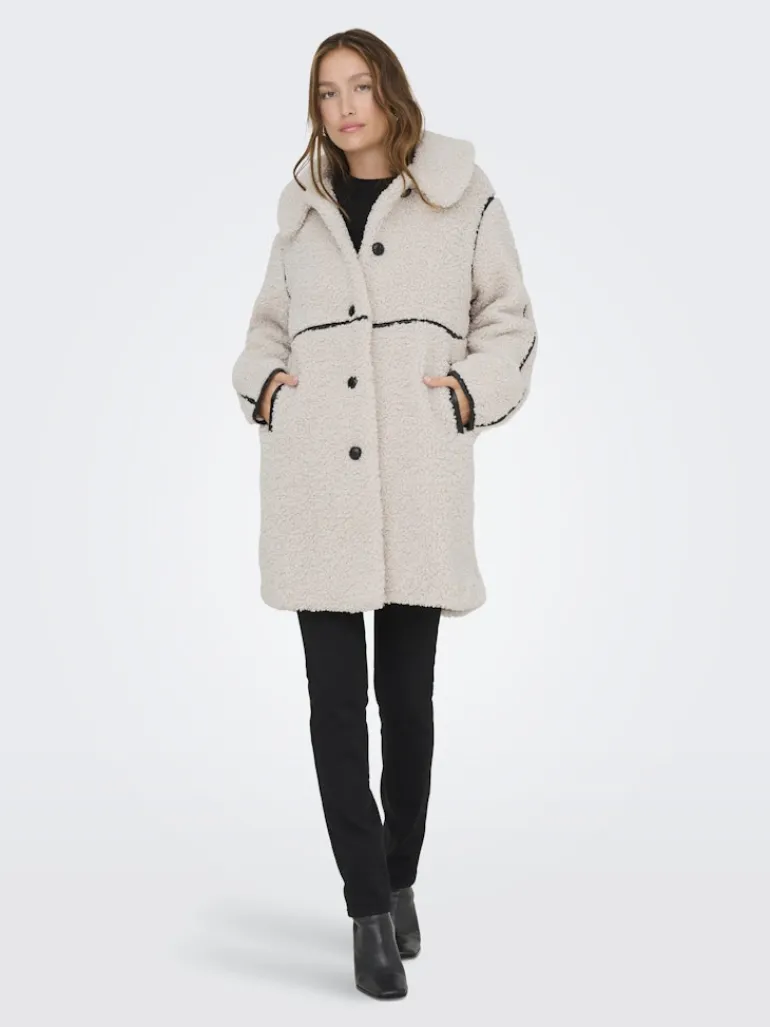 ONLRUBI SHEARLING COAT CS OTW pumice stone