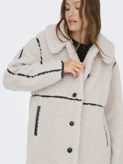 ONLRUBI SHEARLING COAT CS OTW pumice stone