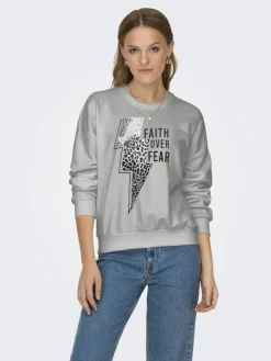 ONLRUNA L/S O-NECK BOX CC SWT ultimate grey
