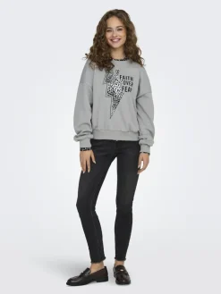 ONLRUNA L/S O-NECK BOX CC SWT ultimate grey