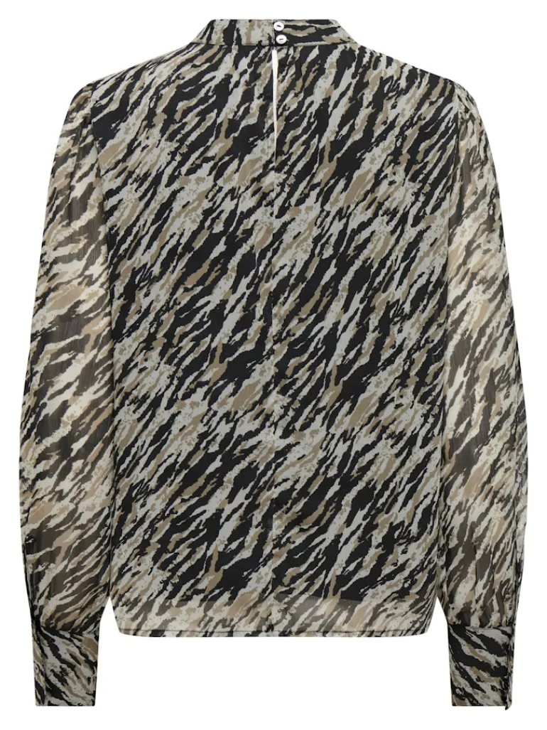 ONLSABBIE LIFE L/S HIGHNECK TOP WVN CS aqua gray