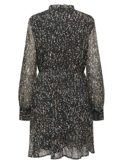 ONLSABBIE LIFE L/S STRING DRESS WVN CS black